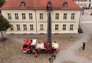 Feuerwehr Lügde bietet Drehleiterausbildung in der Partnerstadt Angermünde an