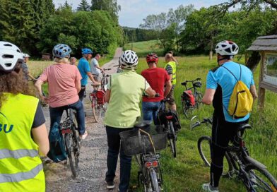 Der vom NABU geführte Ausflug mit dem Fahrrad.