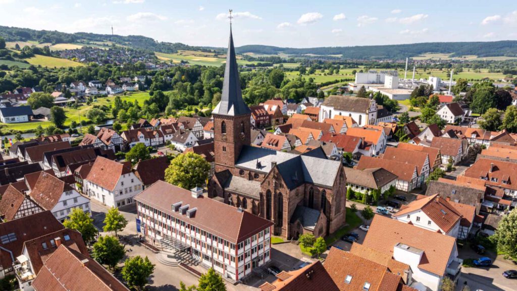 Lügde von oben.