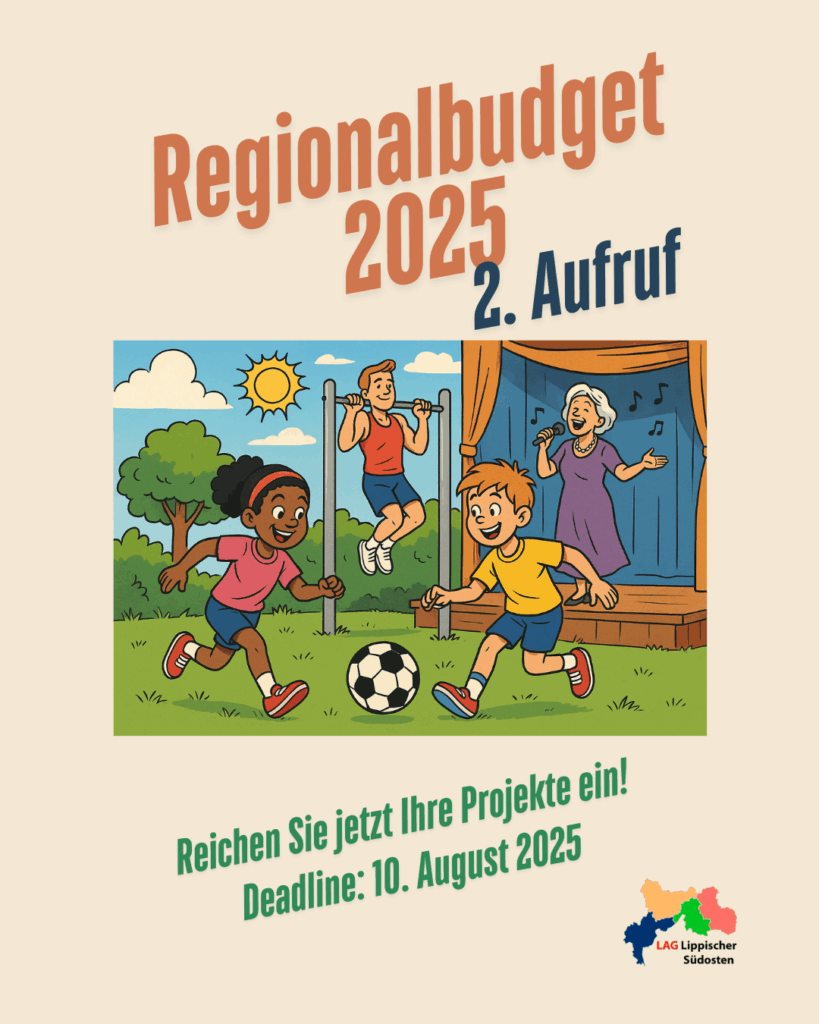 Plakat zum "Regionalbudget 2025 2. Aufruf"