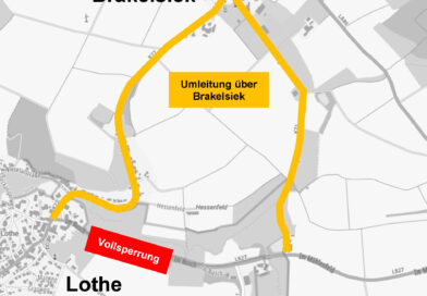 Vollsperrung zwischen Lothe und Schwalenberg ab 18.05.2026