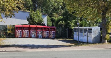 Pyrmonter Sammelplatz für Altkleidercontainer